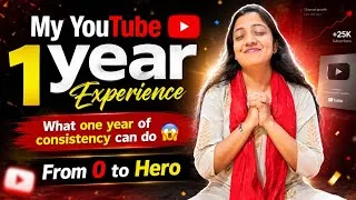 Thumbnail: MY ONE YEAR YOUTUBE CONTENT CREATION JOURNEY🔥 FROM 0 TO HERO😎