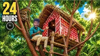 Thumbnail:  24 Hours living challenge In Tree House 💯ஒரு நாள் முழுக்க மர வீட்டில்..! Sathish