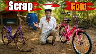 Thumbnail:  Cycle Restoration | Scrap To Gold [part-8]💯 பழைய இரும்பு கடை சைக்கிளை புதுசா மாற்றினோம்..! Sathish 