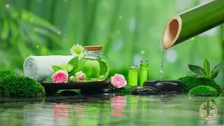 Thumbnail: Bamboo Water Fountain + Healing Piano Music 🌿 Sleeping Music for Deep Sleeping, Meditation Music