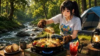 Thumbnail: 🏕️ She Packed Her Scooter and Disappeared Into the Forest... 🌲 | Cozy Camping ASMR 😌