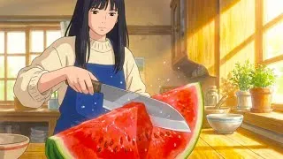 Thumbnail: 🍉 Refreshing Watermelon Drink ASMR | Anime Summer Recipe Animation🧊🥤