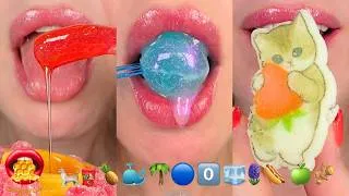 Thumbnail: Very Satisfying ASMR Eating Emoji Food Challenge Frozen Honey Wax Candy Kohakutou