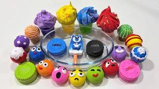 Thumbnail: ASMR Slime Story 🐻 Mixing Clay Emoji & Oreo into Clear Slime | Tearing Butter Clay & Soft Crunch