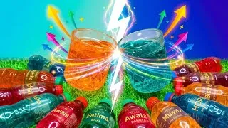 Thumbnail: ASMR Rainbow Drinks Pouring | 99% Satisfying Relaxing Sounds |  Anaya Tasneem Saad Idris Hassan Zaid