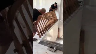 Thumbnail: Solid Wood Stair Railing Installation#woodworking # #satisfying #satisfyingvideo