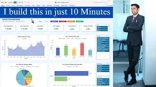 Thumbnail: Create Excel Dashboard in 10 Minutes 🔥 | Interactive Dashboard with KPI, Charts & Slicers