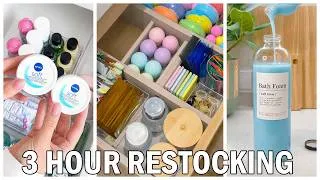 Thumbnail: 3 Hours of Satisfying Restocking ASMR ✨ | Cleaning, Organizing, Restocking for Relaxation