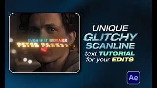 Thumbnail: Unique Glitchy Scanline Text for your Edits (After Effects Tutorial)