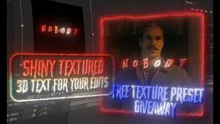 Thumbnail: How to Make Shiny Textured Clean 3D Text in After Effects | Smooth Text Animation For Your Edits