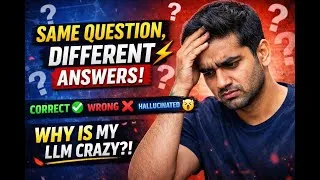 Thumbnail: Why LLMs Hallucinate? 🔥 Real RAG Pipeline Fix | Query Normalization + FAISS Confidence