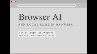 Thumbnail: BrowserAI Demo: The Future of Browser-Based AI is Here | No Servers, No Costs