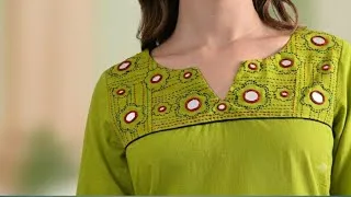 Thumbnail: Mirror work embroidery kurti design aur running stitch embroidery kurti design dhamakedar style