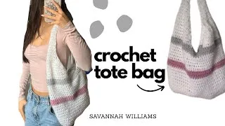 Thumbnail: Make this crochet shoulder bag with me! | beginner friendly 