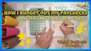 Thumbnail: How I budget out my paychecks as a Small Business Owner & SAHM with the Cash Envelope Method 💫✨