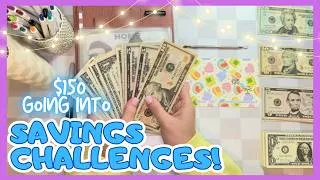Thumbnail: Saving $150 with SAVINGS CHALLENGES!! *Finishing some challenges!!*