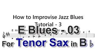 Thumbnail: How to Improvise - G Blues - Tutorial for Alto Sax -2 (minor Blues Scale)
