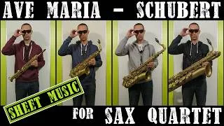 Thumbnail: Saxophone Sheet - Ave Maria - Schubert - Quartet