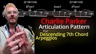 Thumbnail: Charlie Parker Articulation Pattern for Descending 7th Chord Arpeggios