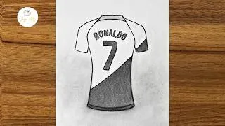 Thumbnail: How to Draw Ronaldo Jersey 10 ⚽ Easy Step by Step Football Drawing Tutorial