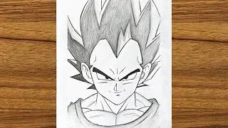 Thumbnail: How to draw Vegeta ultra ego | Vegeta drawing easy | How to draw anime step by step | anime drawing