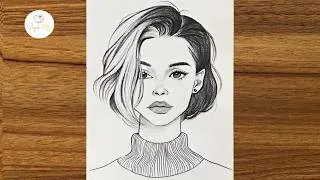 Thumbnail: How to Draw a Girl Face | drawing girl | Easy drawing for girls step by step