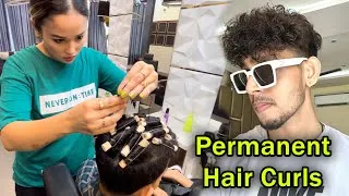 Thumbnail: Hair Transformation | Straight To Permanent Curly Hair
