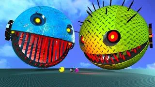 Thumbnail: Pac-Man vs. Cartoon Cat vs. Robot Pac-Man 😱🔥 | The ultimate battle you can't miss!