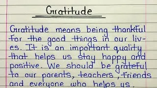 Thumbnail: Gratitude essay in English | Essay on gratitude | English paragraph reading and Listening 