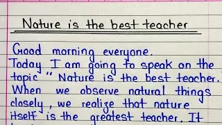 Thumbnail: Nature is the best teacher speech in English | Speech on nature is the best teacher | Best speeches