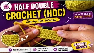 Thumbnail: Free crochet class -4|| half double crochet beginners tamil || SBaariwork #crochet #freeclasstamil