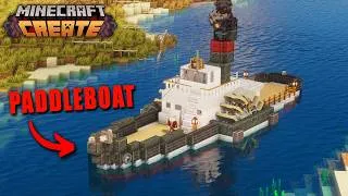 Thumbnail: I Built A WORKING Riverboat In Create Mod