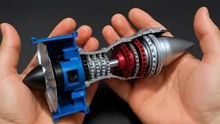 Thumbnail: I Assembled The Smallest Turbofan Engine That Actually Spins