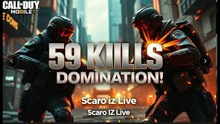 Thumbnail: 🔥 59 KILLS DOMINATION! 💥 Crossfire 10v10 Kill Confirmed | COD Mobile Gameplay | Scaro IZ Live