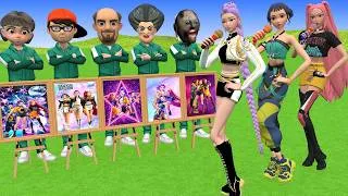 Thumbnail: Scary Teacher 3D vs Squid Game – KPop Demon Hunters 6 Times Art Challenge