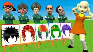 Thumbnail: Scary Teacher 3D vs Squid Game Draw Hair Squid Girl Beautiful or Error Challenge 5 Times Challenge