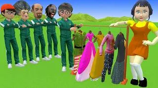 Thumbnail: Scary Teacher 3D vs Squid game,Rumi, Mira, Zoey dress selection, KPop, Demon Hunter,6-Time Challenge