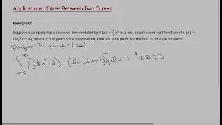 Thumbnail: 3.7 Area and the Integral (part 5) Applications