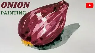 Thumbnail: How to draw Onion drawing || Water colour painting