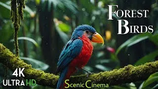 Thumbnail: Jungle Birds 4K | Tropical Life Of Birds In Jungle | Scenic Cinema With Forest Sounds