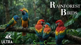 Thumbnail: Tropical Rainforest Birds | Life Of Birds In Jungle | Scenic Cinema With Birds & Forest Sounds