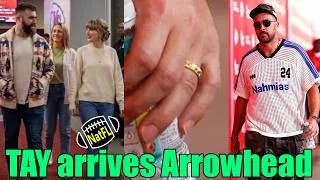 Thumbnail: Taylor Swift, Jason & Kylie Kelce spotted together at Arrowhead stadium cheering on Travis.