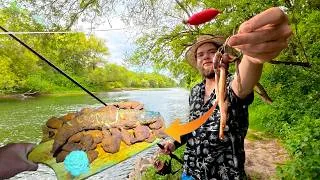 Thumbnail: 2 Tage 2 Nächte Welsangeln am Rhein-Altarm im Hochsommer / Catch and Cook