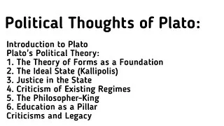 Thumbnail: Political Thoughts of Plato | Political Science|  CSS/PMS |Urdu Lecture |Western Political Thoughts