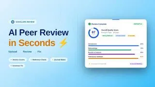 Thumbnail: How ScholarsReview Works — AI-Powered Peer Review for Manuscript Submission | Full Walkthrough