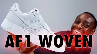 Thumbnail: Nike Air Force 1 Retro PRM Woven Summit White Red On Foot Review QuickSchopes 931 Schopes IM5755 101