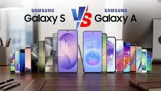 Thumbnail: Samsung Galaxy S vs Galaxy A — The COMPLETE Evolution from 2014 to 2026! 📱🔥