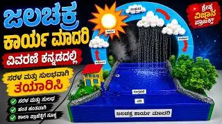 Thumbnail: water cycle working model 3d for science exhibition explanation in kannada | science project academy