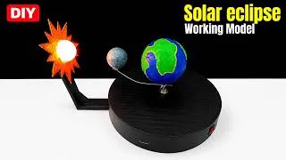 Thumbnail: solar eclipse - lunar eclipse - earth rotation working model - diy - science project academy