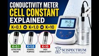 Thumbnail: Conductivity Meter Cell Constant Explained: K=0.1 vs K=1.0 vs K=10